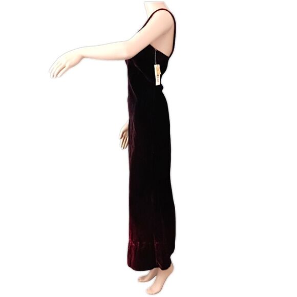 Vtg Anise Velvet Maxi Dress M Dark Red Romantic Fairy Grunge Witchy Whimsigoth - Picture 8 of 16